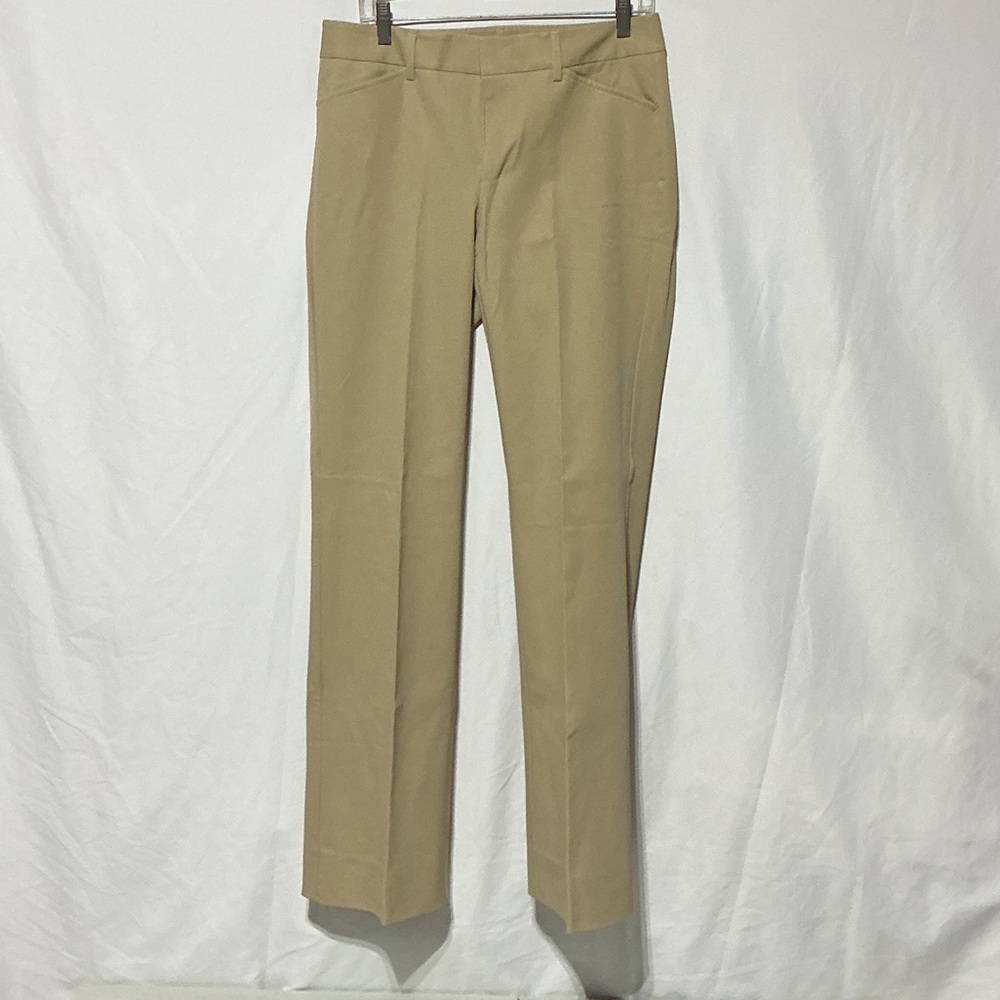 Eddie Bauer Women's Khaki Cotton Spandex Trousers Sz 6Tall